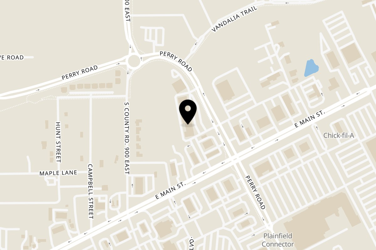 Map showing the location of India Bistro on 130 Perry Rd in Plainfield